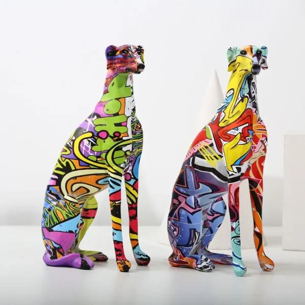Modern Creative Colorful Greyhound Decoration