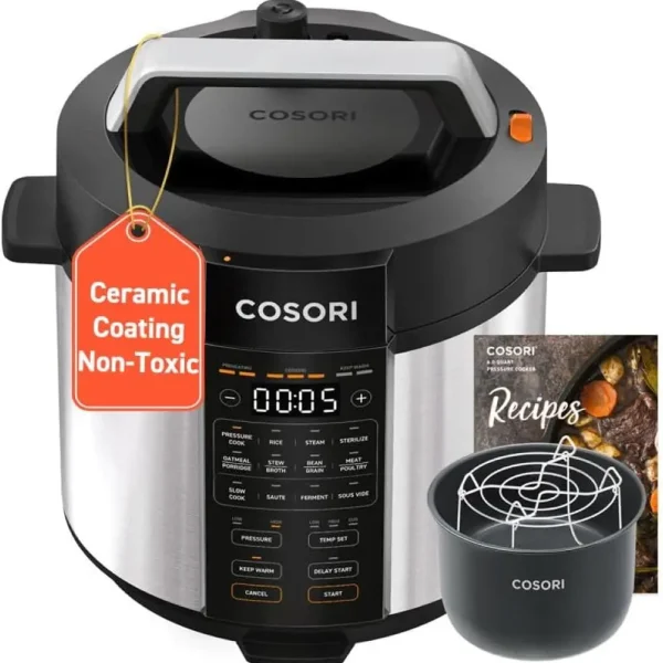 Pressure Cooker 6 qt, 9-in-1 Instant Multi Kitchen Appliances, Safer Venting Design