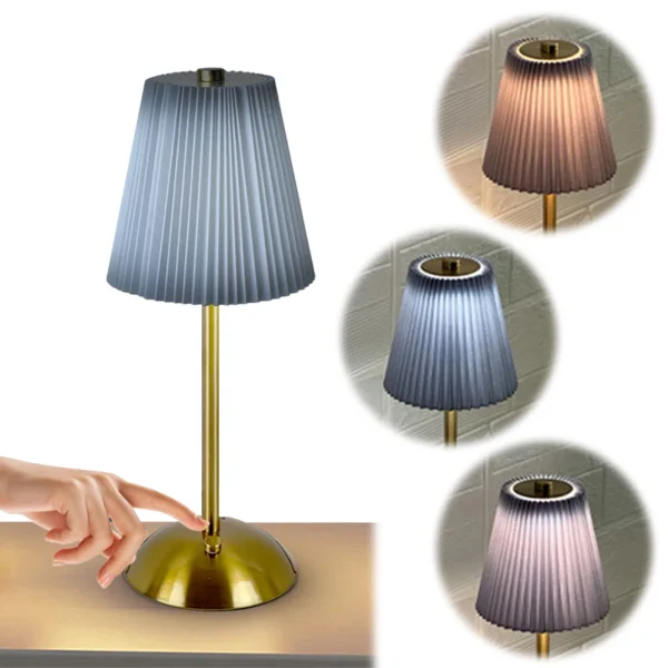 Cordless Table Lamp Wireless USB Rechargeable Dimmable