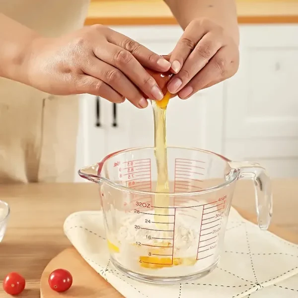 500ml Microwave & Oven Safe Glass Measuring Cup,Heat-Resistant,